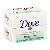 Dove  sensitive skin beauty bar, 1/4 moisturizing cream Left Picture